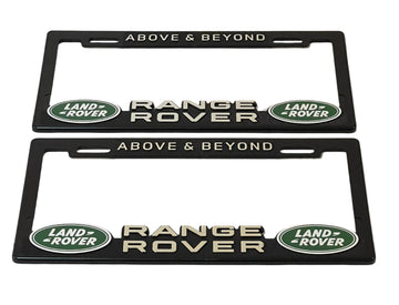 Pair of License Plate Frames Pair for Range Rover Heavy Duty Plastic 3D Logo