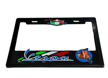 License Plate Frames for VESPA ITALIAN MOTORCYCLE 3D Heavy Duty Plastic