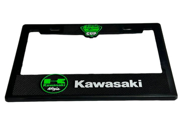 License Plate Frames for NINJA KAWASAKI CUP Green Color 3D Heavy Duty Plastic