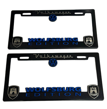 License Plate Frames for VOLKSWAGEN WOLFSBURG EDITION BLUE Heavy Duty Plastic