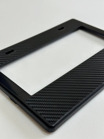 License Plate Frame MOTORCYCLE CARBON FIBER 3D Heavy Duty Plastic