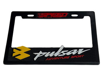 License Plate Frame for Motorcycle Pulsar Adventure Sport Heavy Duty Plastic 3D Logo