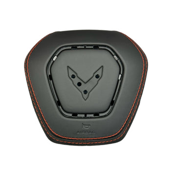 Corvette C8 Airbag Cover 2020-2025 Red Stitches Full Leather and Alcantara Genuine OEM Stingray Z06 ZR1