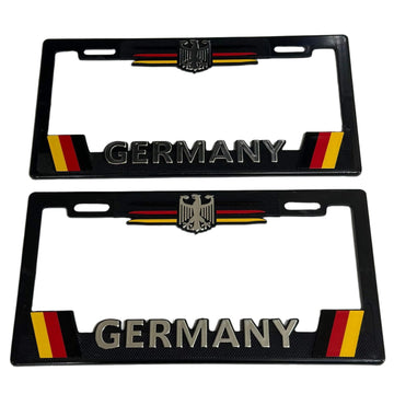 Pair of License Plate Frames for Volkswagen Wolfsburg Edition Germany Heavy Duty Plastic 3D Logo