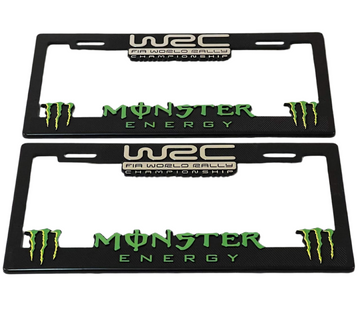 License Plate Frames Pair Monster Energy WRC Heavy Duty Plastic 3D Logo