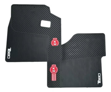 Kenworth T-680 Next Gen Floor Mats for Commercial Truck Lettering Logo Heavy Duty PAIR
