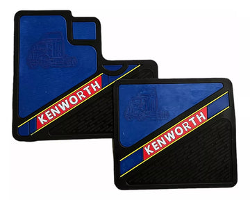 Kenworth T-800 W-900 T-600 Floor Mats for Commercial Truck Lettering Logo Heavy Duty PAIR
