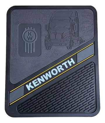 Kenworth Center Universal Premium Floor Mat for Commercial Truck Lettering Logo Heavy Duty