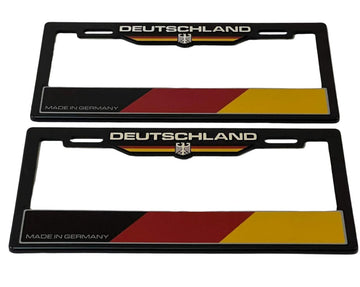 Pair License Plate Frames For Volkswagen Wolfsburg Edition DEUTSCHLAND Heavy Duty Plastic