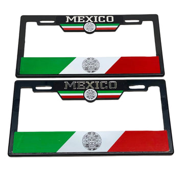 License Plate Frames of MEXICO COUNTRY MEXICAN FLAG Heavy Duty Plastic 3D