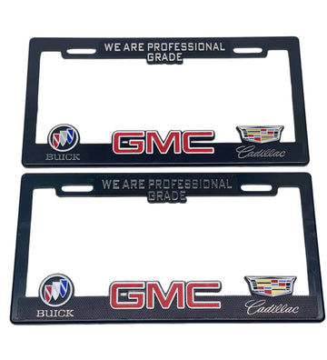 License Plate Frames for Cadillac Buick GMC 3D Heavy Duty Plastic