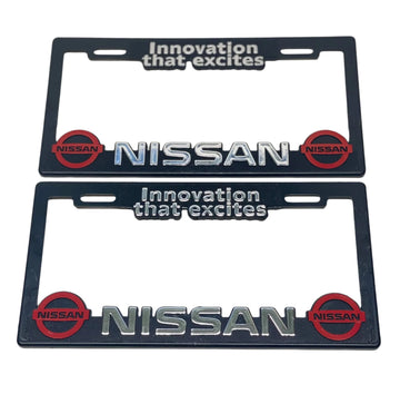 License Plate Frames for NISSAN Heavy Duty Plastic 3D