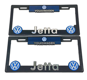 License Plate Frames for VOLKSWAGEN JETTA Heavy Duty Plastic 3D