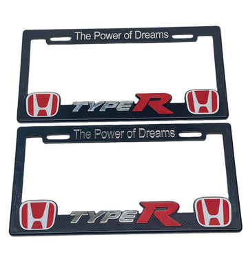 License Plate Frames for HONDA TYPE R Heavy Duty Plastic 3D