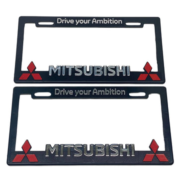 License Plate Frames for Mitsubishi 3D Heavy Duty Plastic