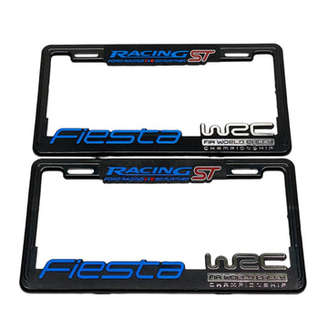 License Plate Frames for FORD Fiesta ST WRC Heavy Duty Plastic 3D Logo Pair