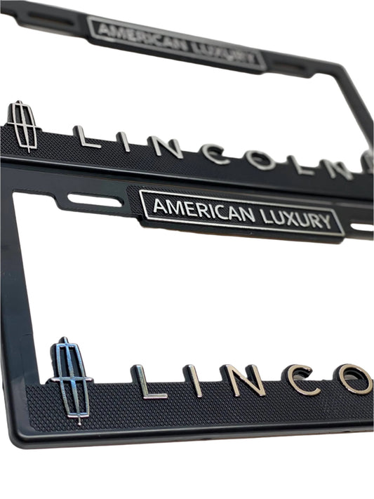 License Plate Frames for LINCOLN Heavy Duty Plastic 3D Logo