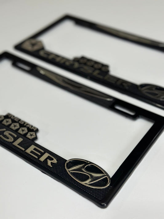 License Plate Frames for CHRYSLER HIGH PERFORMANCE Heavy Duty Plastic