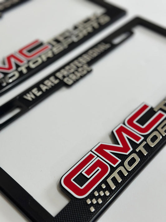 License Plate Frames for GMC DENALI TRUCK MOTOR SPORTS 3D Heavy Duty Plastic