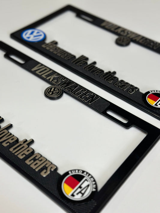 License Plate Frames for VOLKSWAGEN WOLFSBURG EDITION GERMANY Heavy Duty Plastic