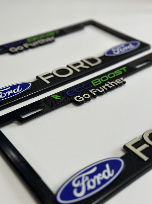 License Plate Frames for FORD GO FURTHER ECO BOOST 3D Heavy Duty Plastic