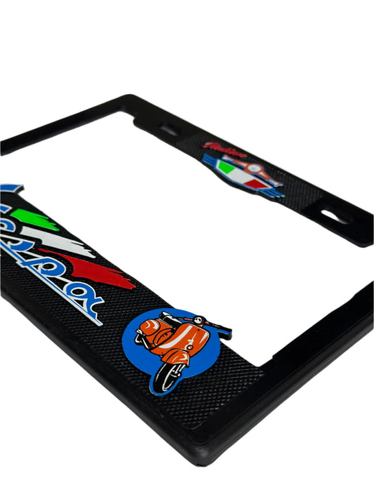 License Plate Frames for VESPA ITALIAN MOTORCYCLE 3D Heavy Duty Plastic