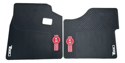 Kenworth T-680 Next Gen Floor Mats for Commercial Truck Lettering Logo Heavy Duty PAIR