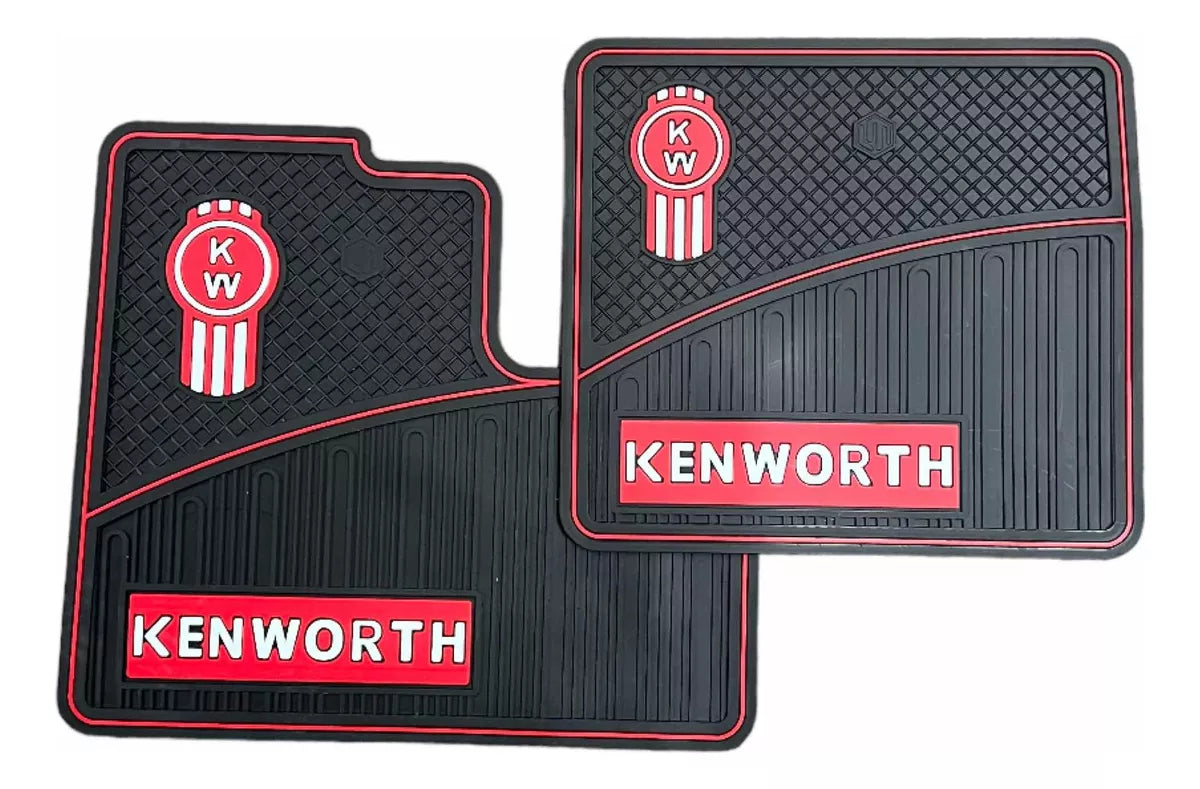 Kenworth T-800 W-900 T-600 Floor Mats for Commercial Truck Logo Heavy Duty PAIR