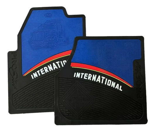 International Floor Mats PROSTAR Commercial Truck Lettering Logo Heavy Duty PAIR