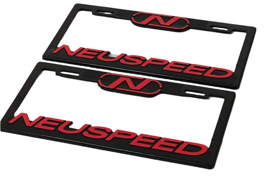 Pair of License Plate Frames for NEUSPEED Heavy Duty Plastic 3D Logo