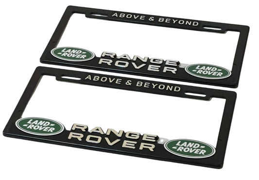 Pair of License Plate Frames Pair for Range Rover Heavy Duty Plastic 3D Logo