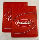 Peterbilt OEM 30" x 24" Red Rubber Mud flaps (2) w/Red Logo FM3050MF-FG Pair