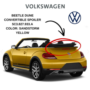 Genuine Volkswagen Beetle DUNE 2016-2019 Spoiler Lid Sandstorm Yellow 5C3827933A