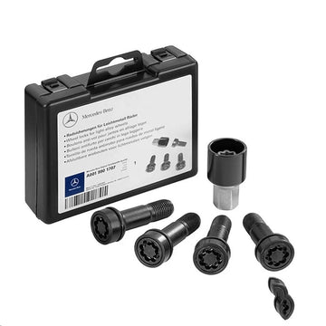 Mercedes-Benz OEM Wheel Lock Bolt Set (4) Black Anti Theft A0019901707