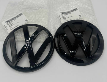 VW Set Gloss Black Front Rear Golf 1 2 3 4 5 6 7 8 Lupo Bora GTI R32