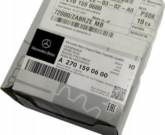 New Genuine OEM Mercedes  A2701590600  - Set of 6 Spark Plugs ** SHIPS FREE