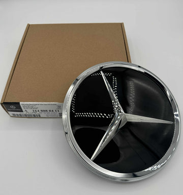 Chrome Front Grill Star Badge Mirror Glass Emblem for Mercedes