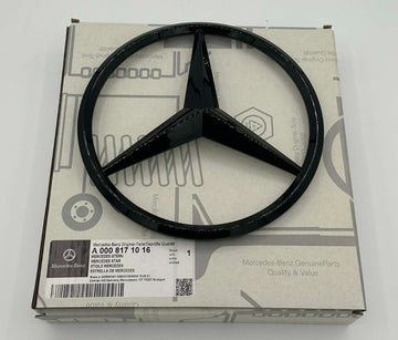 FITS MERCEDES A B C CLA E GLA CLASS GRILL EMBLEM BADGE GLOSS BLACK A0008171016