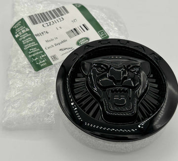 Gloss Black 86MM Growler Radiator Grille Badge Nameplate Emblem For Jaguar