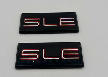 GMC SLE Cab Emblem NEW 2pc Badge Roof pillar 88-94 Yukon Suburban Sierra